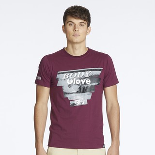 BODY GLOVE Mens Premium Tee T-Shirt เสื้อยืด ผู้ชาย สีแดงเข้ม-25