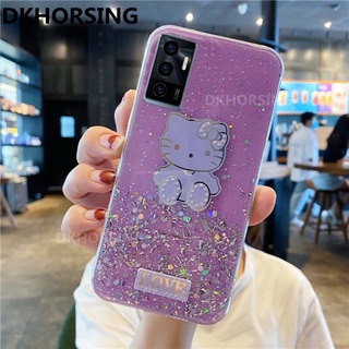 Cod พร้อมส่ง เคสโทรศัพท์มือถือนิ่ม ลายแมวน่ารัก ประดับกลิตเตอร์ วิบวับ หรูหรา สําหรับ VIVO V23e 5G VivoV23E 2021