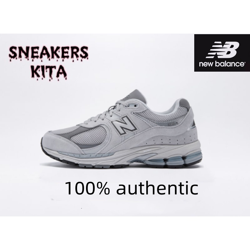 100% authentic New Balance 2002R cloudy grey running shoes | Shopee ...