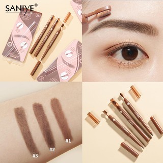 [SANIYE] 2 in 1 ดินสอเขียนคิ้ว หัวคู่ กันน้ำ พร้อมแปรง 3 สี M326