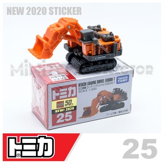 รถเหล็กTomica ของแท้ Tomica No.25 Hitachi Loading Shovel EX8000-7 (มีสติ๊กเกอร์ First Lot 2020)