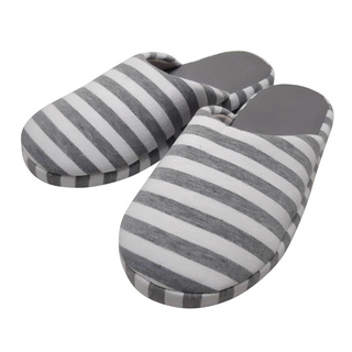 ✨ขายดี✨ K&amp;H คาซ่าโฮม รองเท้า Slipper Stripe รุ่น EMBOSS NP190302-3A (#41) ขนาด 22 x 7.9 x 27 ซม. สีเทา Bathroom Accessor