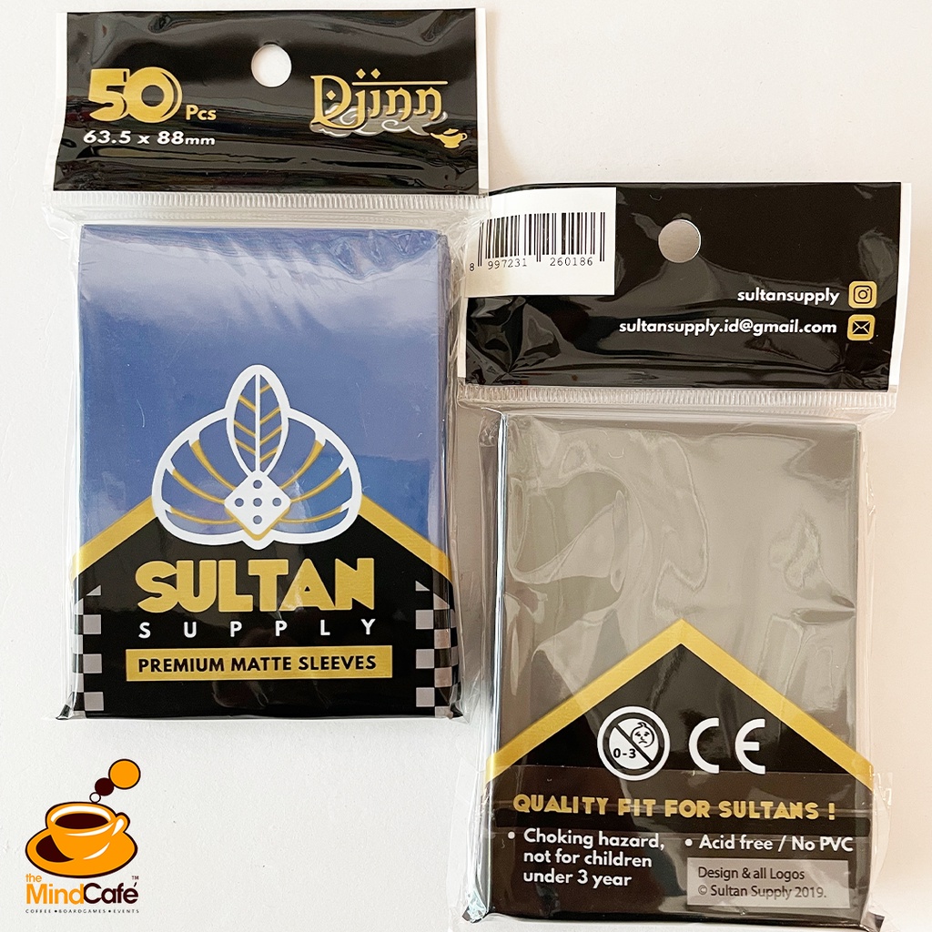 [The Mind Cafe] Blue Sulltan Djinn Premium Matte Card Sleeves - 63.5x88mm (50 ชิ้น)