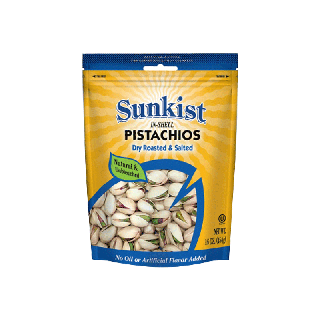 ซันคิสท์ พิสทาชิโออบเกลือ 454 ก. Sunkist Dry Roasted & Salted Pistachios 454 g.