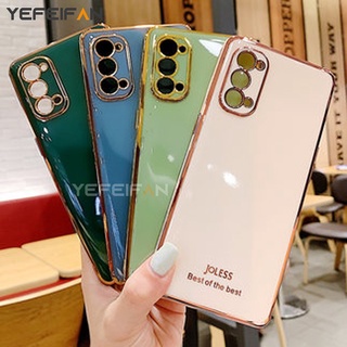 เคสโทรศัพท์ OPPO Reno 4 Pro การชุบเคสหลังโทรศัพท์สำหรับ OPPO Reno 5 Pro 5G 4G 5F 5Z 2 ป้องกันการตกTpu ปกอ่อน