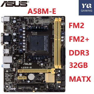 เมนบอร์ดซ็อกเก็ตเมนบอร์ด Asus A58M - E Fm2 + Fm2 Ddr3 A 58 A55