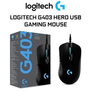 🔥โปรแรง9.9🔥⚡️เมาส์เกมมิ่ง⚡️ LOGITECH G403 HERO LIGHTSYNC RGB GAMING MOUSE 16,000 DPI ประกัน 2 ปี