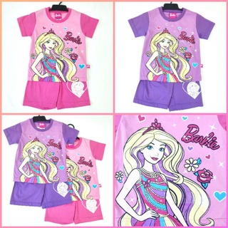 ชุดเด็ก เสื้อยืด+กางเกง ตุ๊กตาบาร์บี้ Barbie (ลิขสิทธิ์แท้)