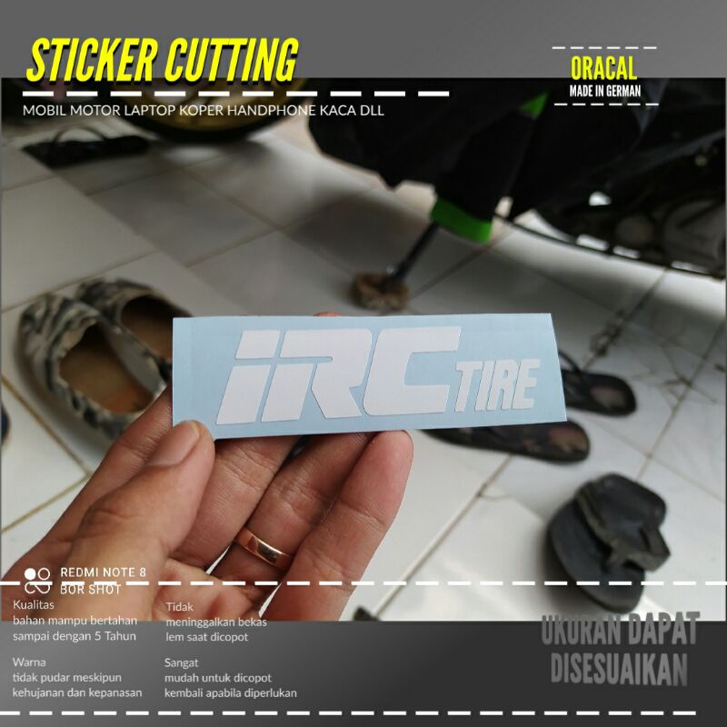 IRC TIRE STICKER COOL CUTTING STICKER WITH BACKGROUND