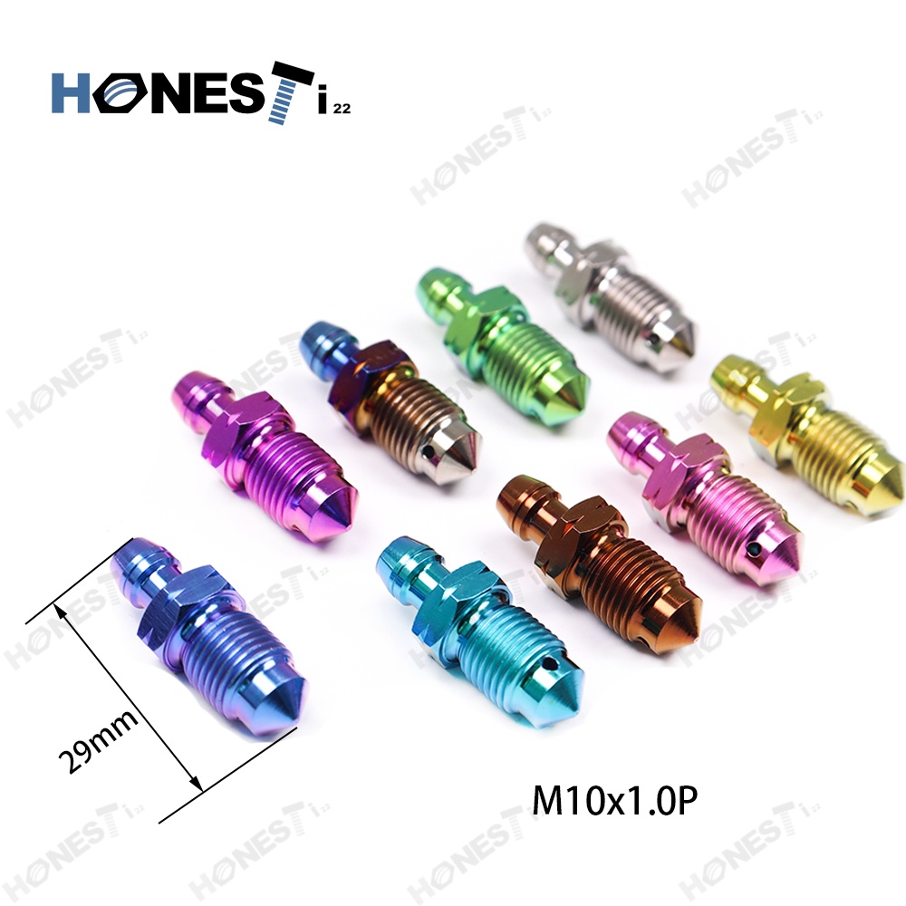 Honesti22 Titanium Alloy Gr5 Bleeder/Nipple Bolt M10x1.0P/1.25P fit Brembo caliper/Brembo RCS.