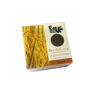 CHIVAVITHI Rice Milk Soap 60 g (4ก้อน) ชีววิถี สบู่น้ำนมข้าวกล้อง ผิวสะอาด ช่วยลดสิว ฝ้า กระ ผิวสวยหน้าใส ลดคัน ชุ่มชื่น