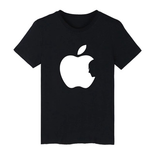 ขายร้อน Apple Steve Jobs เสื้อยืดผ้าฝ้าย XXL แขนสั้นเสื้อยืดแฟชั่นกัด Apple ตลกเสื้อยืดในปี 2021