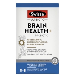 Swisse Ultibiotic Brain Health + Probiotic 60 Capsules