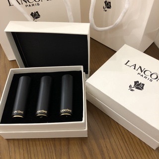 Lancome Christmas Lipstick Lip gloss 3-Piece Gift Box 1.6g*3 ลังโคม ลิปสติกคริสต์มาส กล่องของขวัญ 3 ชิ้น