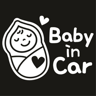 สติกเกอร์ Baby in Car รูปเด็กนอนหลับ