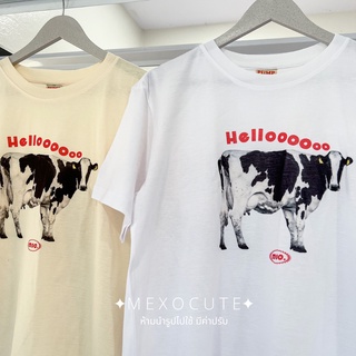 พร้อมส่ง ♡MEXOCUTE เสื้อยืดลาย ( Hello Moooo )