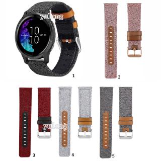 สายนาฬิกาข้อมือ หนังวัวแท้ ไนล่อน สําหรับ Garmin Venu SQ 2 venu2 plus