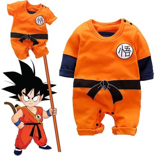 พร้อมส่ง ใหม่ ชุดบอดี้สูท รอมเปอร์ คอสเพลย์ Dragon Ball Z ของขวัญฮาโลวีน สําหรับเด็กทารกแรกเกิด