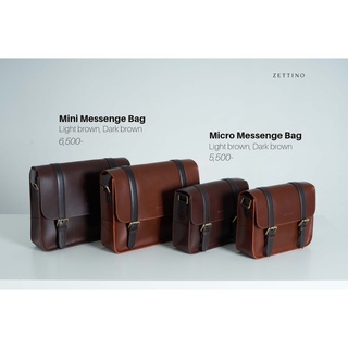 ZETTINO กระเป๋าแมสเซนเจอร์หนังแท้ Micro messenger bag