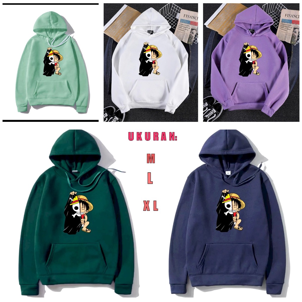 MUKZHOP - SWETER HOODIE MONKEY LUFFY / เสื้อฮู้ดเท่ๆ / distro / luffy / ล่าสุด /