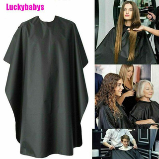 (Luckybabys) ผ้ากันเปื้อน สีดํา สําหรับผู้ใหญ่