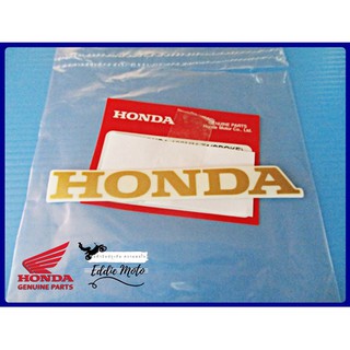 HONDA (100 mm.) T1 STICKER "GOLD" "GENUINE PARTS"  // สติ๊กเกอร์ สีทอง (ขนาด 100 มม.) สินค้าคุณภาพดี