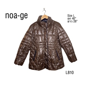 noa-ge down jacket เสื้อขนเป็ด size L น้ำหนักเบาหวิว พกพาง่าย อก 40 ยาว 28 นิ้ว L810