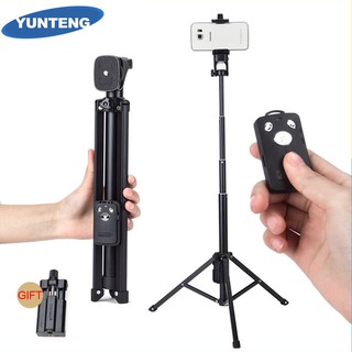 YUNTENG VCT-1688 (Black) ขาตั้งกล้อง+ไม้เซลฟี่ พร้อมรีโมทบลูทูธ ฟรี หัวต่อมือถือ