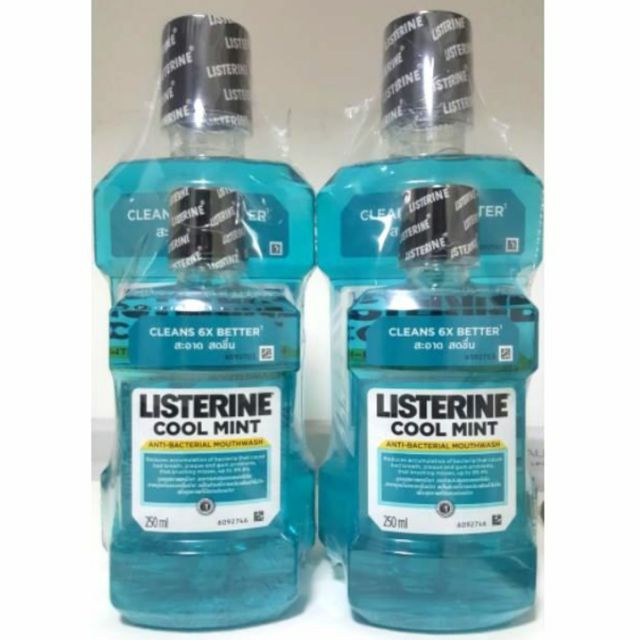 น้ำยาบ้วนปากลิสเตอรีน listerine 750มล. แถมอีกขวด 250 มล. รวม 1000มล คูลมิ้นท์และซีโร่ ใหญ่แถมเล็ก ถู
