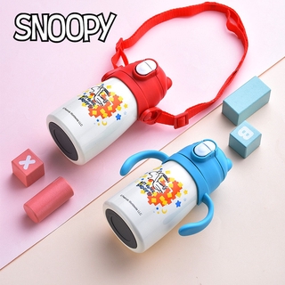 กระบอกน้ำ Snoopyถ้วยสูญญากาศสำหรับเด็ก316ซับสแตนเลสเด็ก Sippy ถ้วยเรียนรู้เครื่องดื่มถ้วย