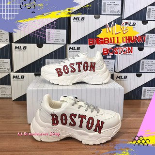 ⭐️รองเท้า MLB รุ่น Bigball Chundy P สีขาว logo boston ⚪️❤️