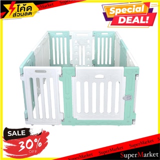 คอกกั้นสุนัขเพ็ทโฮม HOSTAIL ไซซ์ S สีเขียว/ขาว บ้านสัตว์เลี้ยง PET PLAYPEN HOSTAIL SIZE S GREEN/WHITE อุปกรณ์สำหรับสัตว์