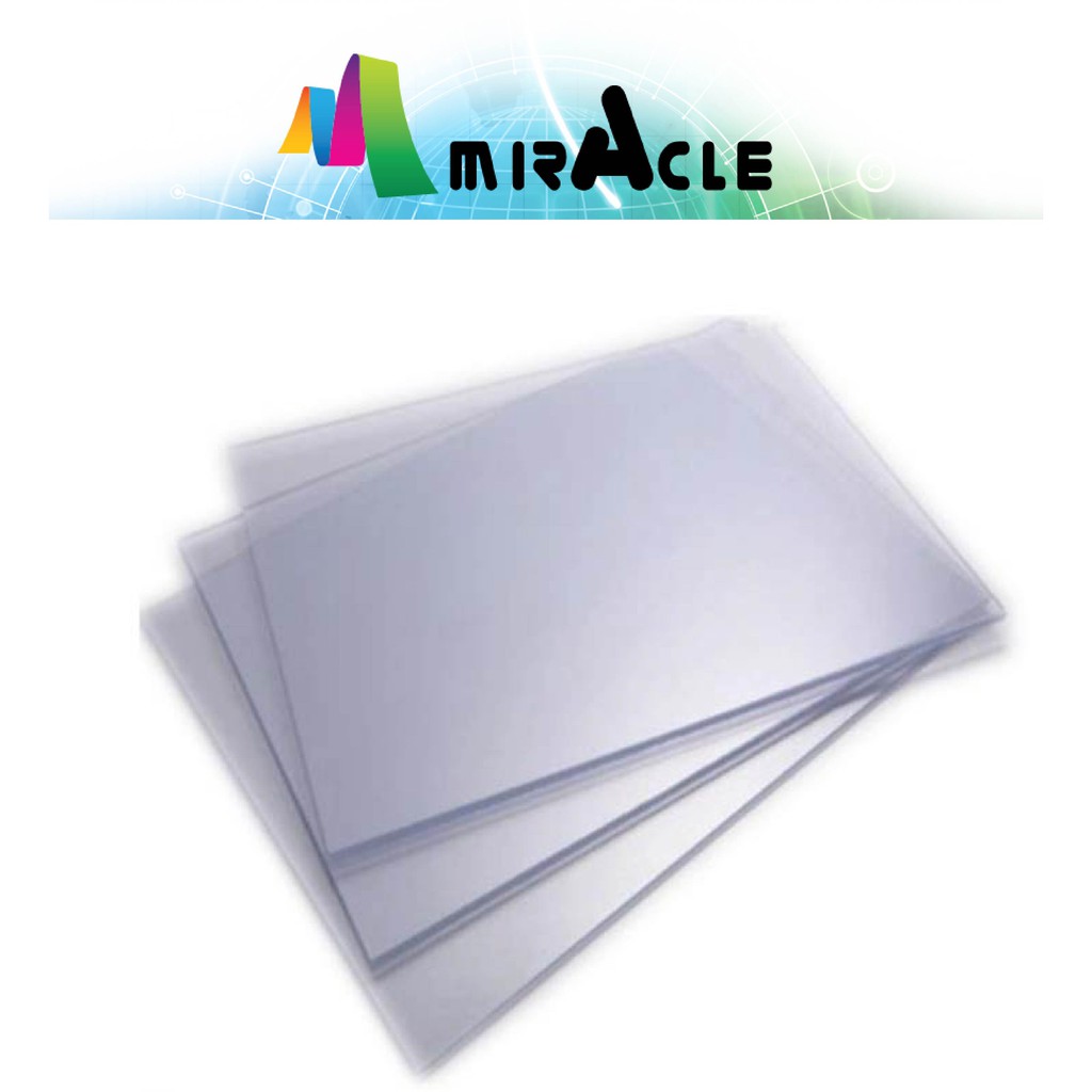 แผ่นแข็งพลาสติก Binding Cover A4 0.2mm PVC ใส - (100 แผ่น)