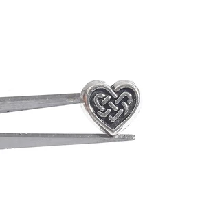 CHARMS ลูกปัดรูปหัวใจโบราณสีเงินสําหรับทําเครื่องประดับ 20-50 ชิ้น