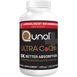 โคคิวเทน ยี่ห้อ Qunol Ultra CoQ10 - 100% Coq10 100mg 120เม็ดสุดคุ้ม  3X Better Absorption Coenzyme Q10