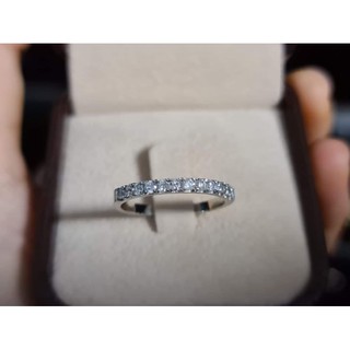 65Carat - แหวนเพชรแท้  แหวนแถวเพชรเม็ดละ 3ตัง 10เม็ด เพชรวม 30ตัง ทองคำแท้9K{37.5%} รหัสR32