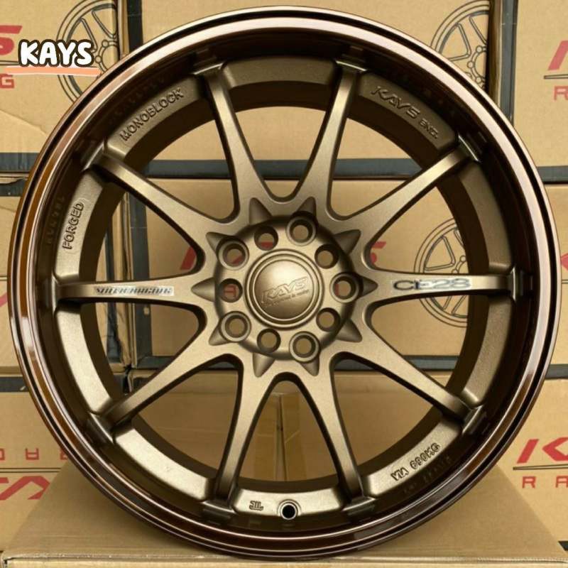 ล้อแม็กใหม่ - CE28 สีน้ำตาล - ขอบ17 งานKAYS ( 17 x 5รู 100/114.3 ) - หน้ากว้าง 7.5