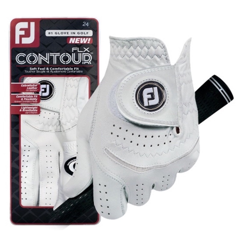 ถุงมือหนังแท้ Footjoy Contour FLX เพิ่ม control with solf feel comfortable fit & Free marker