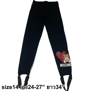 SALE!! Moschino leggings กางเกงขายาว เลกกิ้ง สีดำ หมี มอสชิโน่ ของแท้ ส่งฟรี EMS ทั้งร้าน