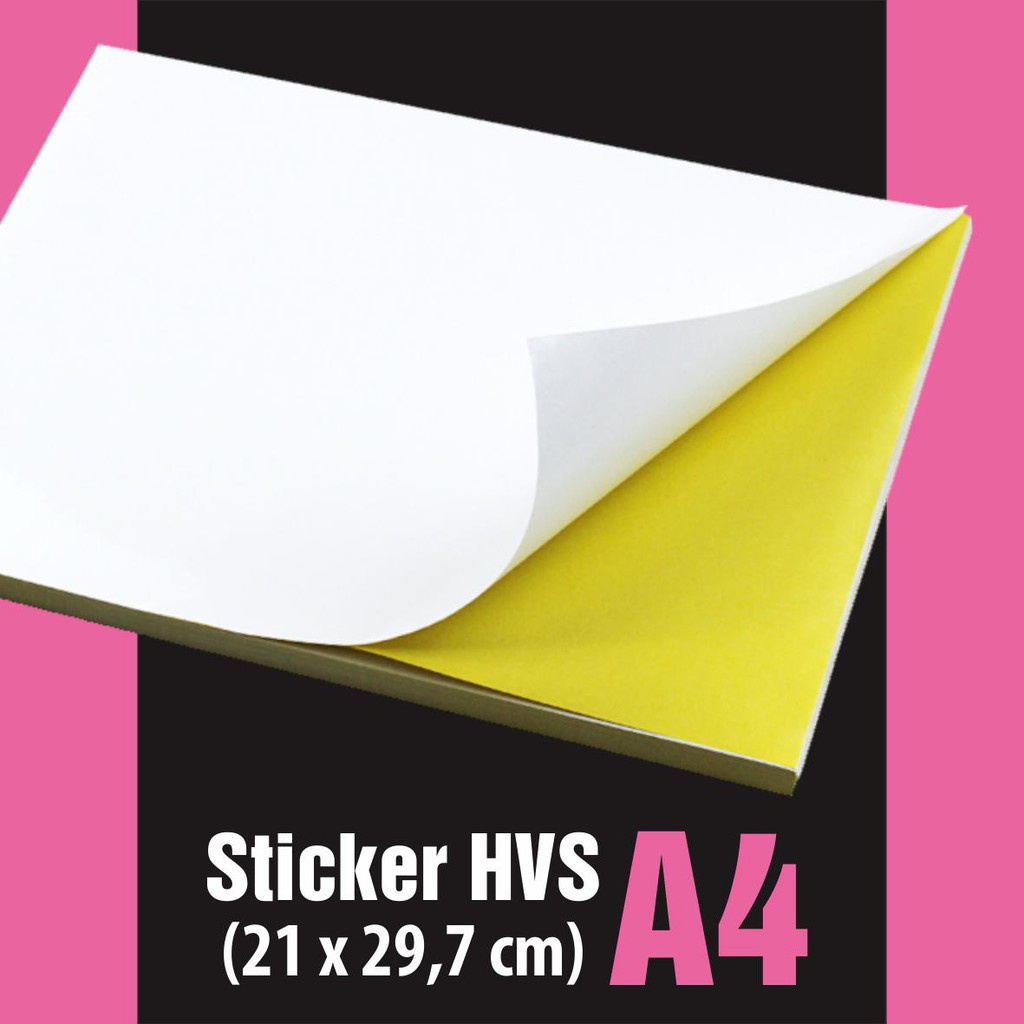 สติ๊กเกอร์ HVS ธรรมดา สติ๊กเกอร์ A4 29.7 x 21 ซม. (1 แพ็ค/25 ชิ้น)