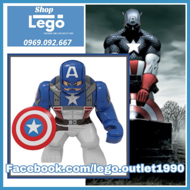 ปริศนากัปตันอเมริกาคลาสสิกซูเปอร ์ ฮีโร ่ Avengers Marvel Lego Minifigures POGO PG856 PG8262