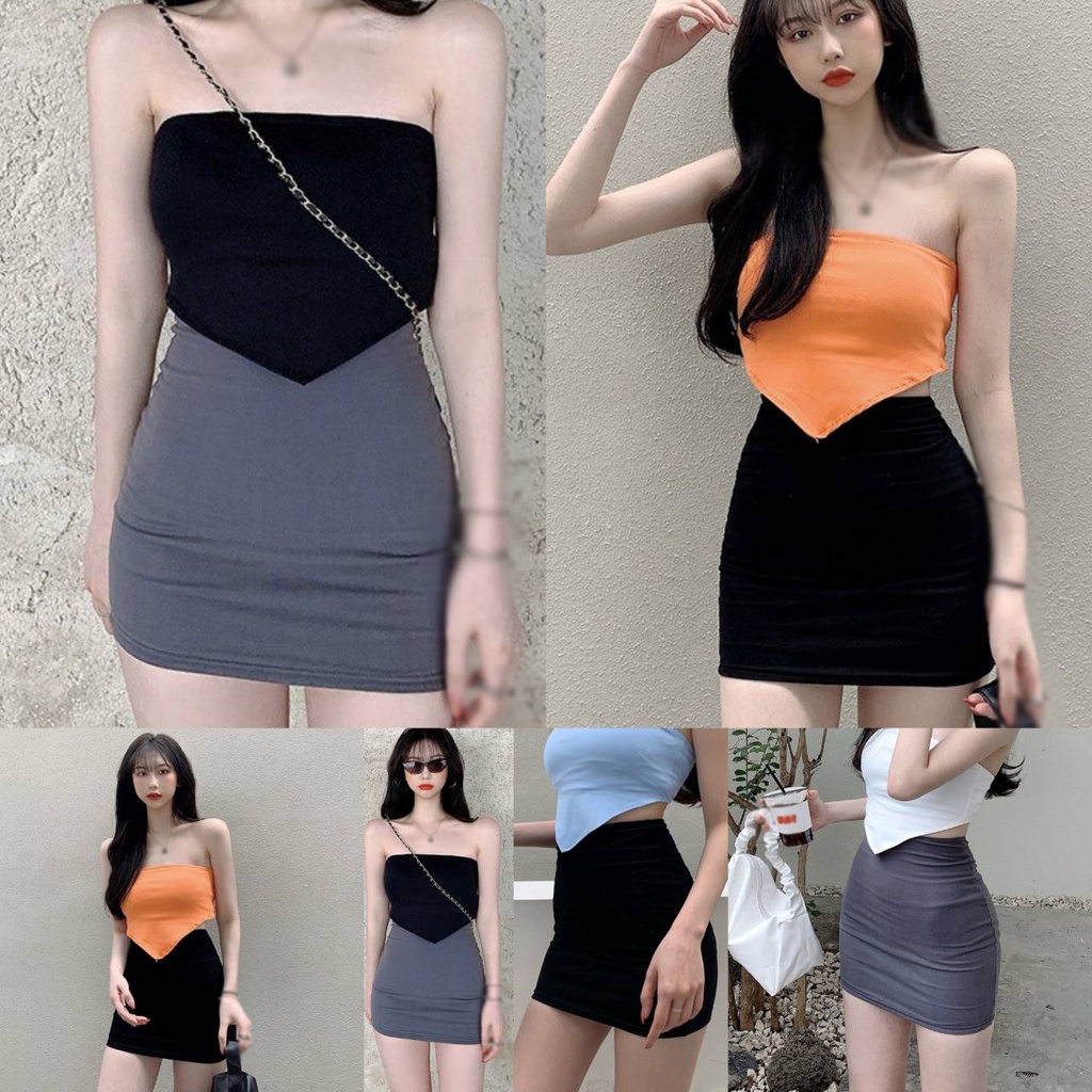 SHOP_MKL🌿กระโปรงสั้นทรงเอ  สุดเซ็กซี่เอวสูง #9159