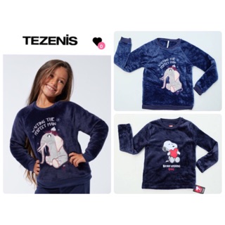 เสื้อกันหนาวเด็ก 4-11 ปี แบรนด์แท้ TEZENIS ผ้าขนนุ่ม ลาย ช้าง สนูปปี้ snoopy elephant บุขน เสื้อกันหนาว เด็ก เด็กโต