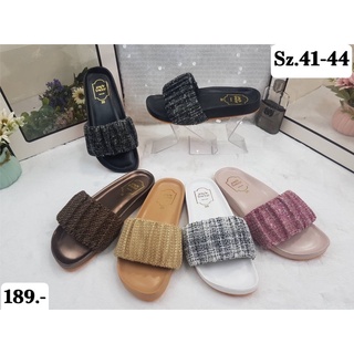 👠 sz.41-44 รองเท้าแตะไบเก้นหน้ากว้าง พื้นนุ่มนิ่มพื้นสุขภาพ💥ทรงใหญ่ ห้ามเผื่อ💥