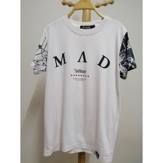 มือสอง. แบรนด์​ Madworks.​ Rare item. เสื้อยืด​สกรีนแนววินเทจ