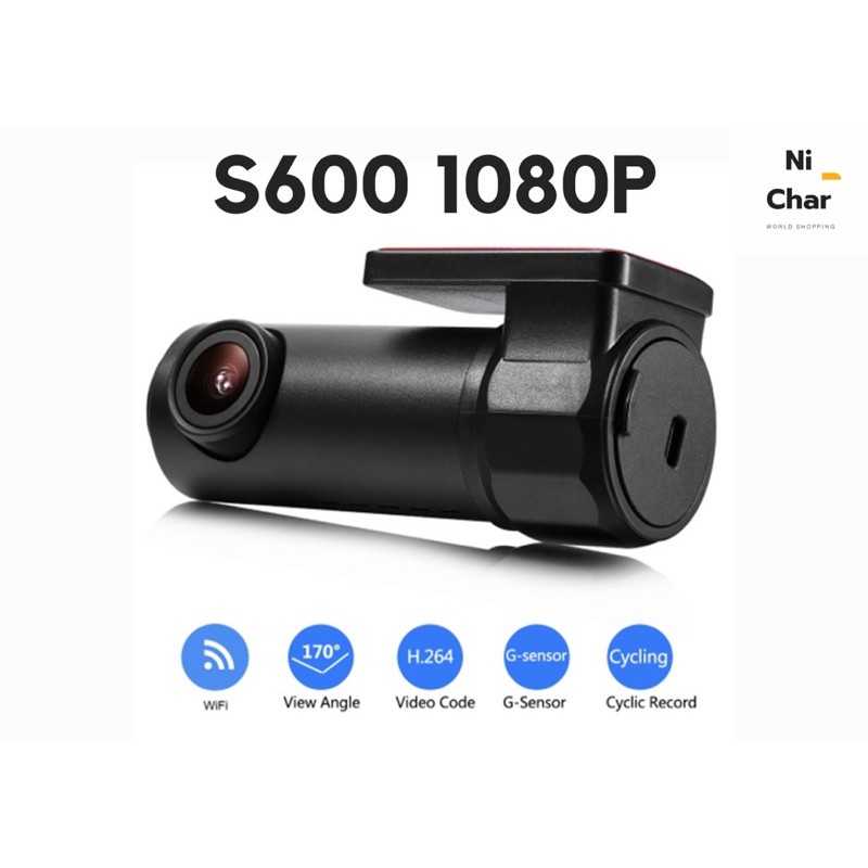 กล้องติดรถยนต์ S600 1080P Dashboard Camera Recording Car G-Sensor/Loop Recording/360 Rotate
