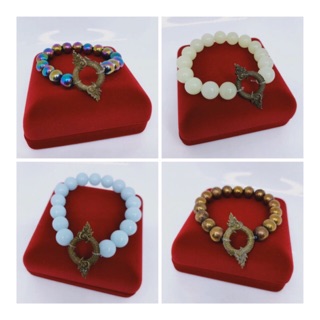 สร้อยข้อมือบ่วงนาคบาศ#สร้องข้อมือหินแร่ดูดสีปีกแมลงทับ/หินเรืองแสง 299 ส่งฟรีจ้า^^
