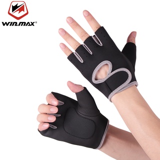 Winmax ถุงมือออกกําลังกาย กันลื่น สําหรับยิม ระบายอากาศ ฝึกร่างกาย เพาะกาย ยกน้ําหนัก