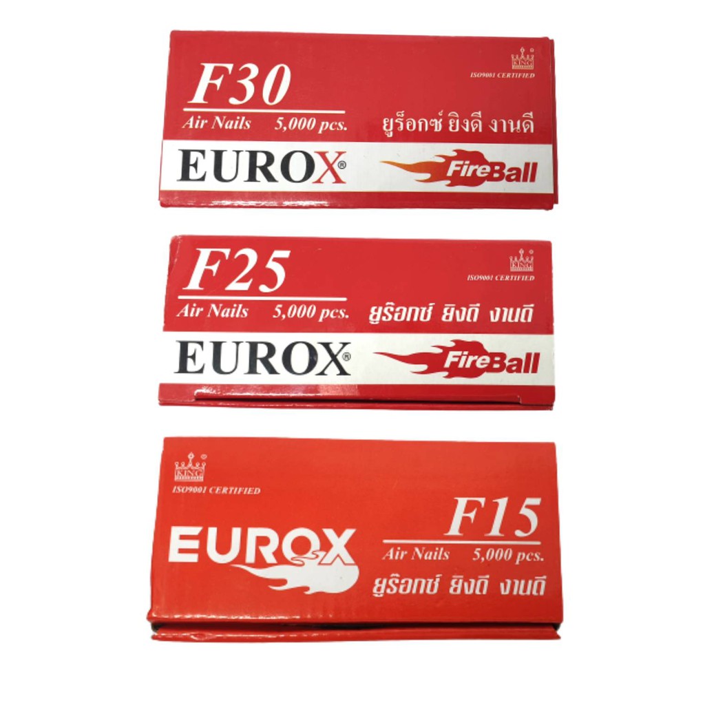 EUROX ลูกแม็ก ยิงไม้ ตะปูยิงไม้ แม็กลม แม็ก F15 F25 F30