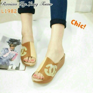 Two tone cream kaki